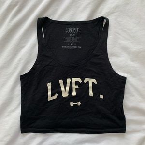 Black Live Fit Apparel Croptop